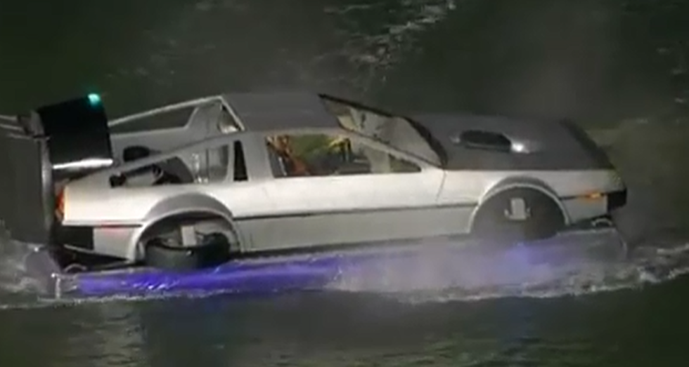 Check Out the “Back To The Future” DeLorean Hoovercraft [VIDEO]