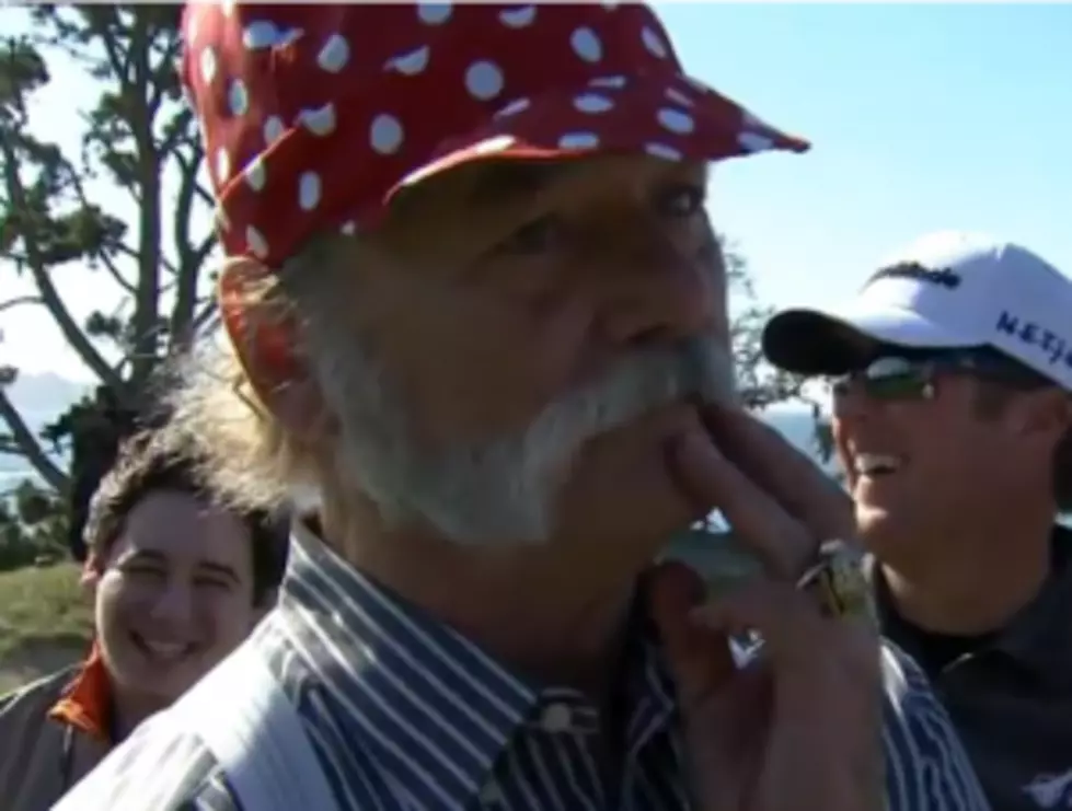 Bill &#8220;Effing&#8221; Murray Feeds a Fan a Divot and Shows Off Some Super Bowl Bling at Pebble Beach [VIDEO]