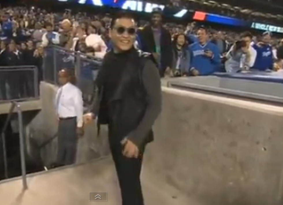 “Psy” Dances at Dodger Stadium Right Next to Tommy Lasorda, Needless To Say He Was Not Impressed [VIDEO]