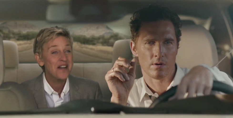 Ellen Degeneres Spoofs Matthew McConaughey’s Lincoln Commercial (Video)