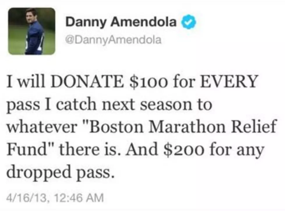 Former Texas Tech Red Raider Danny Amendola Pledges His Support for Those Injured in the Boston Marathon Bombing