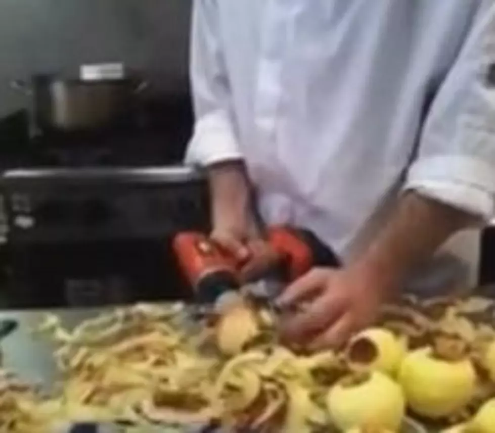 A Chef Figured Out How to Peel Apples in Three Seconds Using a Power Drill