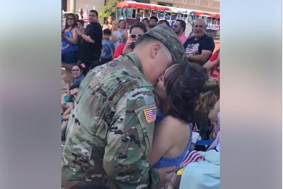 Watch a Returning Plainview, Texas Soldier Surprise His Wife & Son During 4th of July Parade