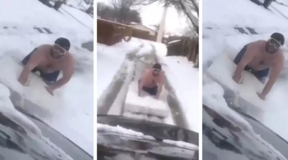 Video: Lubbock Man Goes Mattress Sledding in the Snow