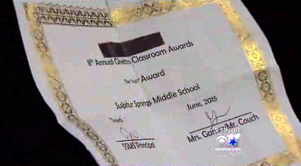 Parents at Texas School Shocked by ‘Ghetto Classroom Awards’