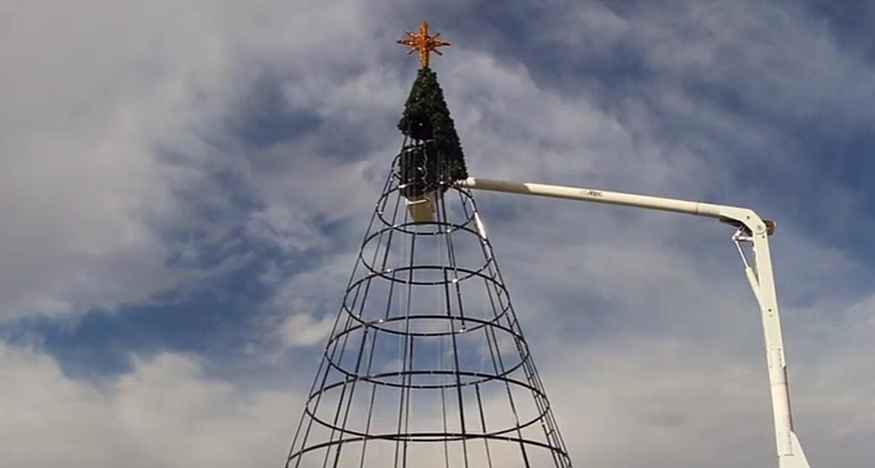 Watch Lubbock Santa Land’s Massive New Tree Being Built