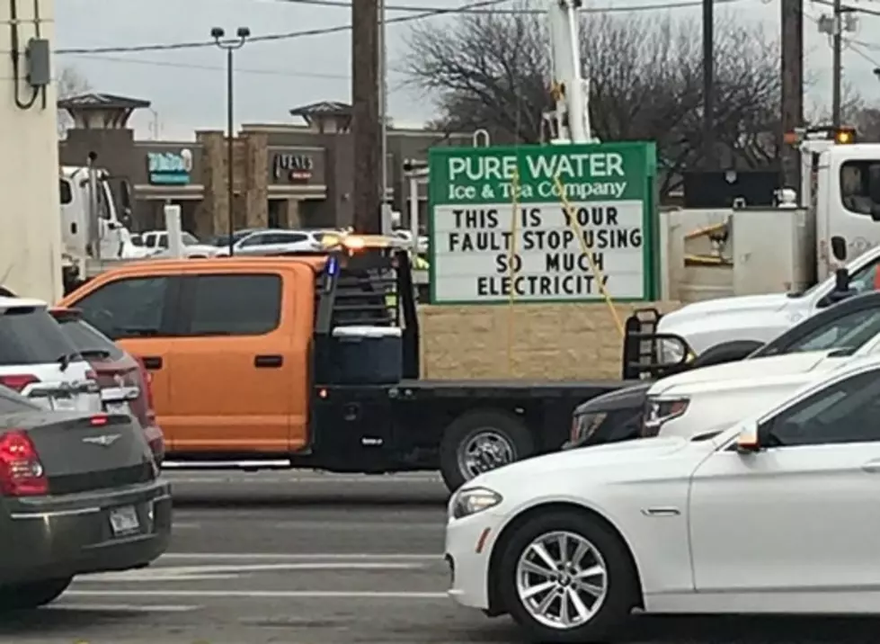 Photo: Pure Water Trolls Crazy Lubbock Road Work Project With Hilarious Sign