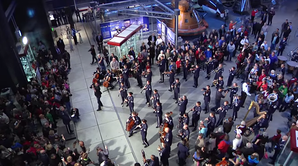 Watch the USAF Band’s Holiday Flash Mob in the Smithsonian’s Air & Space Museum