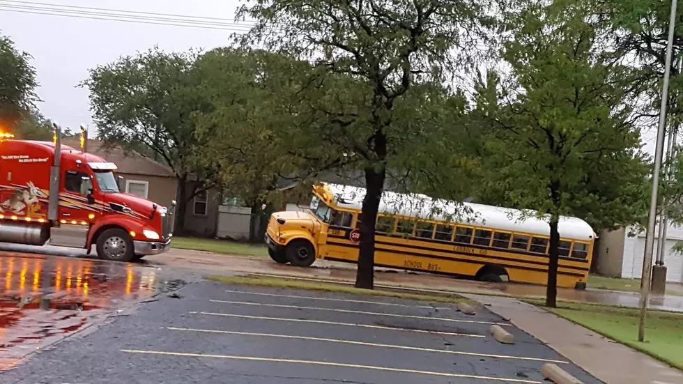 Lubbock School Bus Gets Stuck in Sinkhole, 2 Injured [Photos]