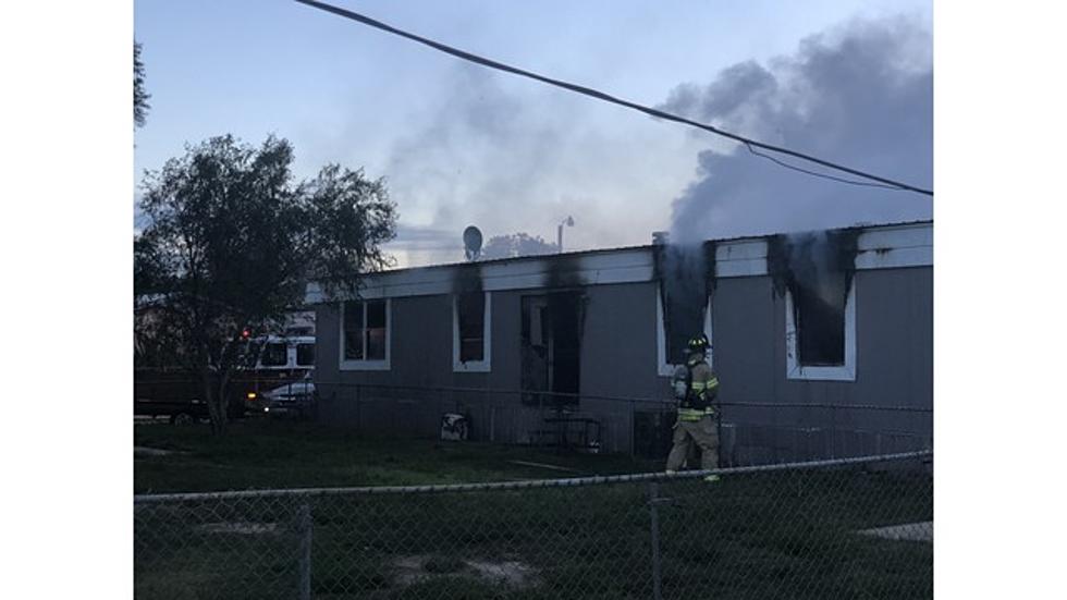 Trailer Home Catches Fire in Lubbock