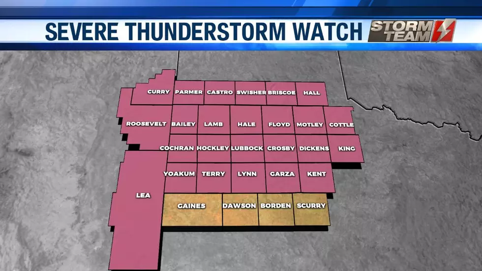 Severe Thunderstorm Watch in Effect Until 3am for Lubbock and South Plains