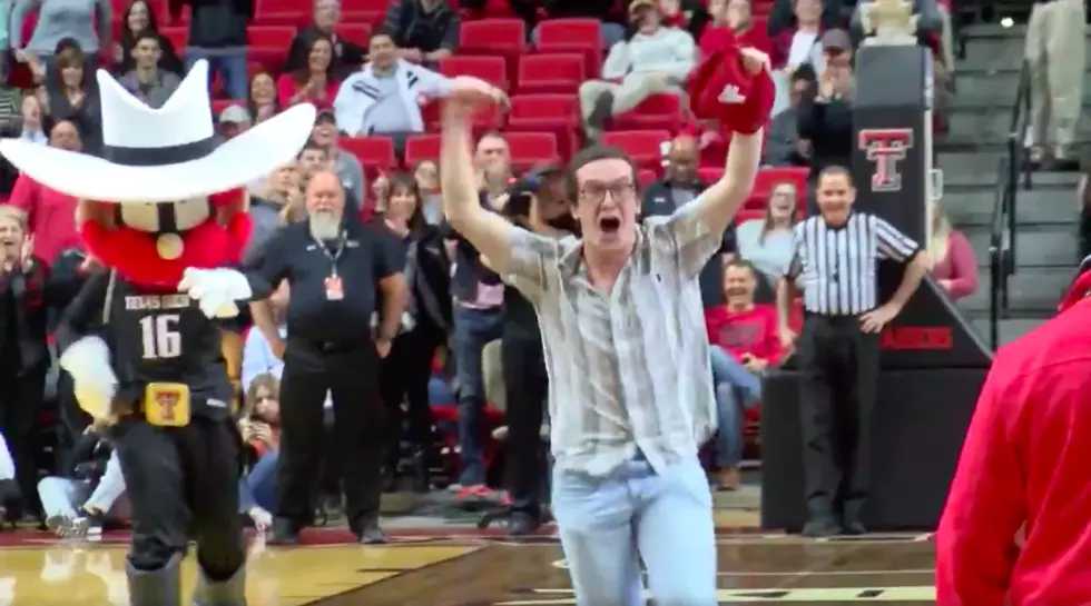Fan Drills Half-Court Shot During Texas Tech Oklahoma State Game