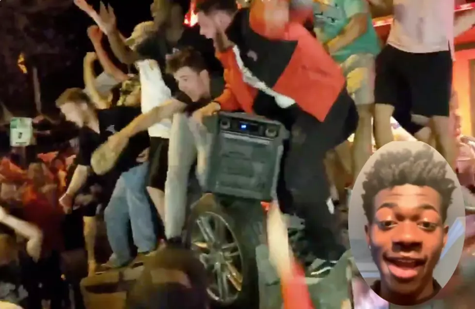 Lil Nas X Has Perfect Reaction to Texas Tech Fans Destroying a Car While Listening to ‘Old Town Road’