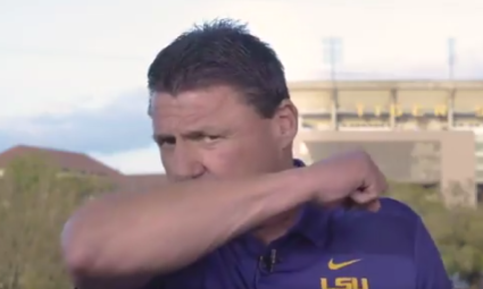 Coach Orgeron Gives His Playbook to Beat the Coronavirus