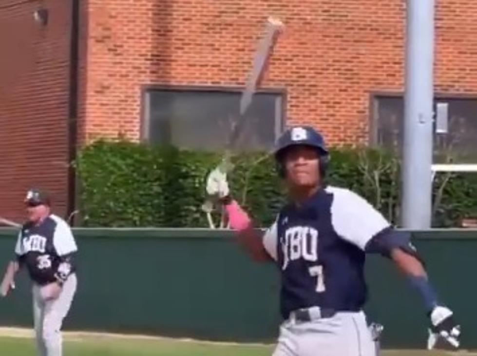 Do you Think This Massive Wayland Baptist Bat Flip A Little Too Much?