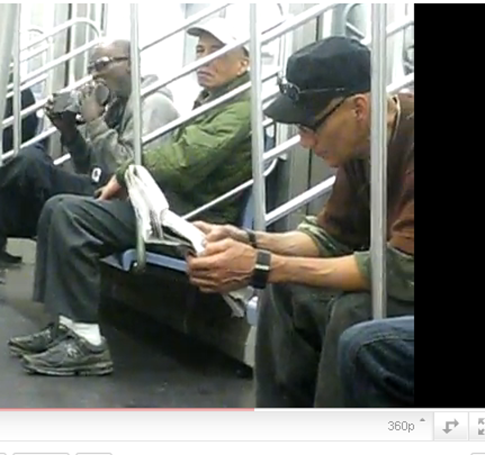 Man Licks Shoes Clean On A Subway Ride [VIDEO]