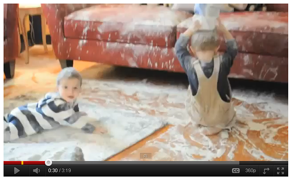 Boys Will Be Boys:  Two Toddlers Destroy Living Room by Dumping Flour All Over [VIDEO]