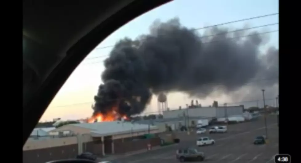 Huge Fire Burns Down Local Warehouse Raw Footage [VIDEO]