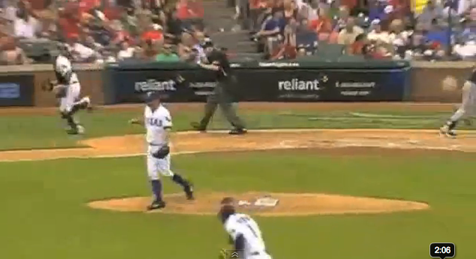 Texas Ranger Run Off The Field In The Middle Of The Game Due To Lightning Strike [VIDEO]