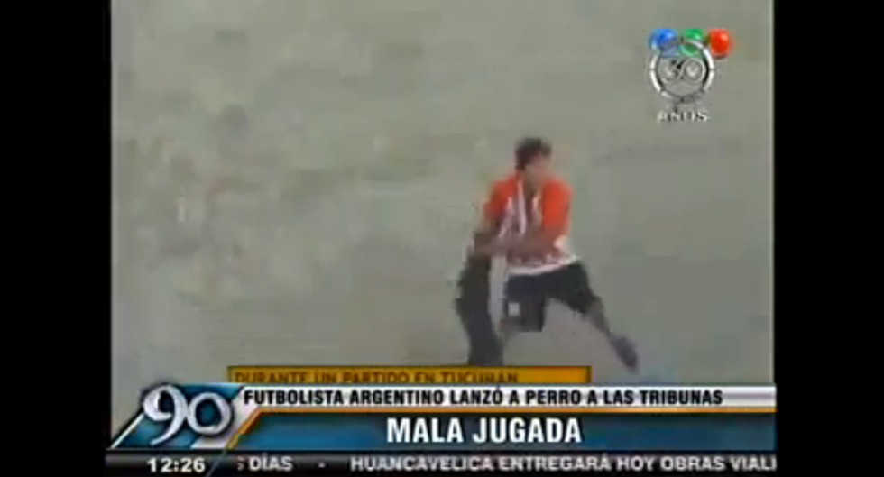 Soccer Player Sent Out Of Game For Throwing Dog Off The Field By It’s Neck – [VIDEO]