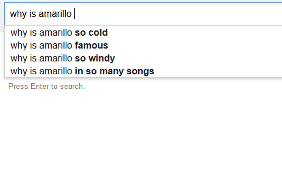 People Ask Google Why Amarillo Is the Way It Is