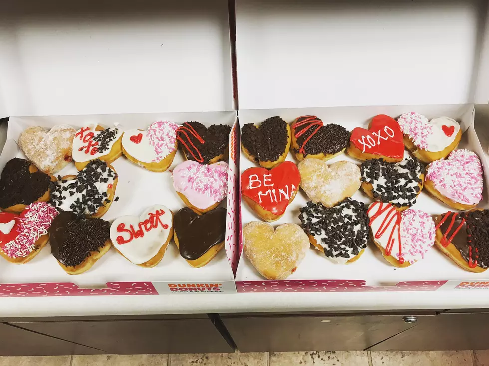 Pick Up Dunkin’ Donuts Valentine’s Heart Shaped Donuts