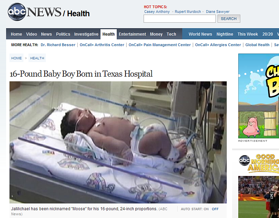 Everything’s Bigger In Texas- Even Some Babies Like This ‘Little’ Guy Born At 16 Pounds