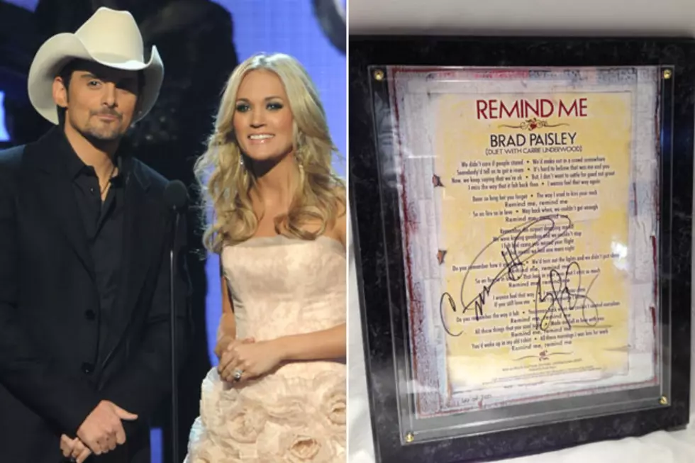 Win an Autographed Copy of Brad Paisley and Carrie Underwood&#8217;s &#8216;Remind Me&#8217; Lyrics &#8211; 12 Days of Christmas Giveaway