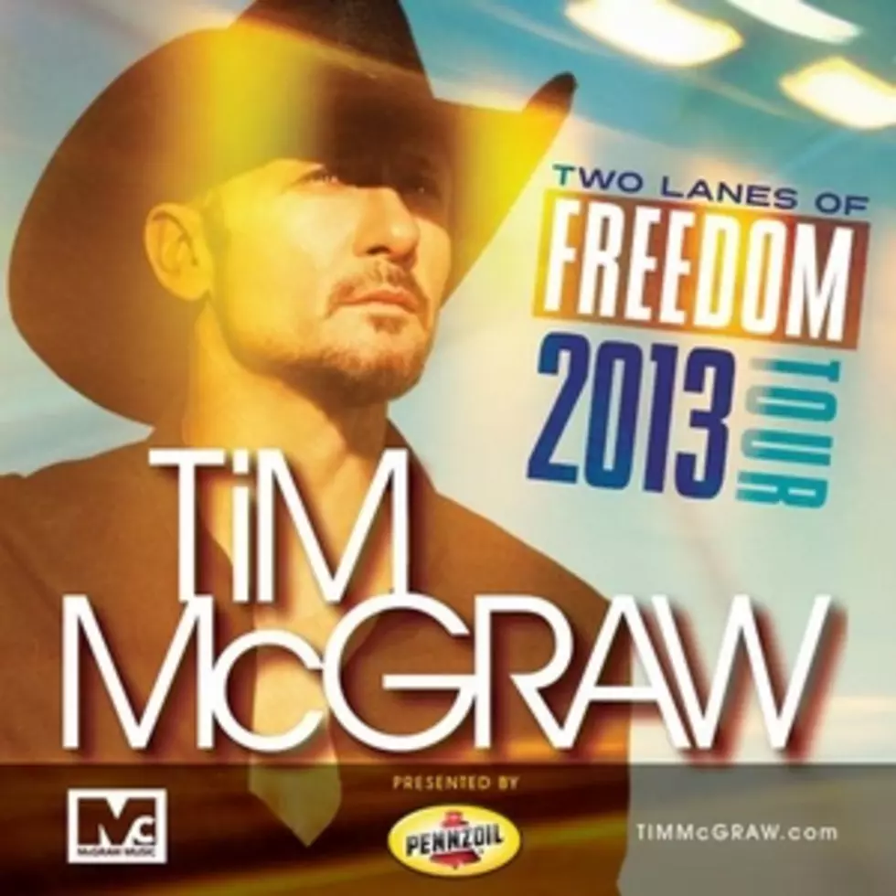 Tim McGraw Announces Dates for Two Lanes of Freedom 2013 Tour