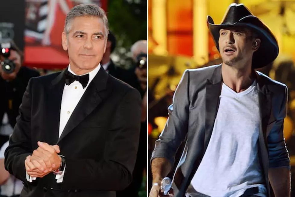 Tim McGraw Standing Beside George Clooney in &#8216;Tomorrowland&#8217; Film