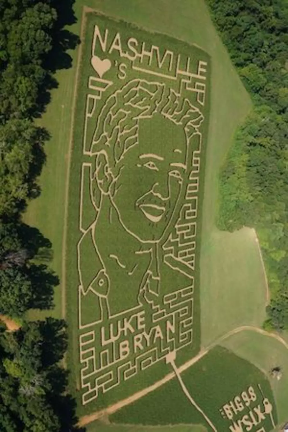 Luke Bryan Gets a Corn Maze Made in His Image
