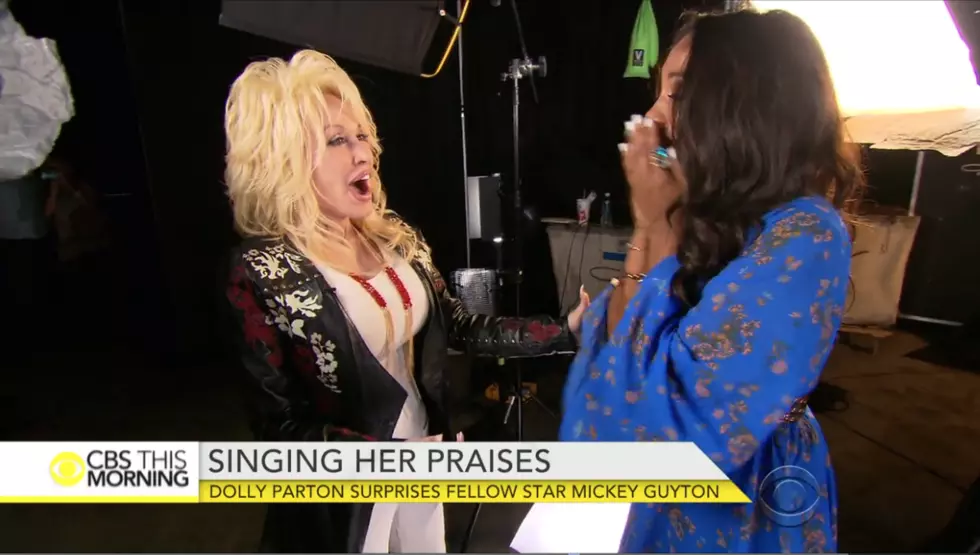 Mickey Guyton Gets Surprise Meeting With Her Idol, Dolly Parton