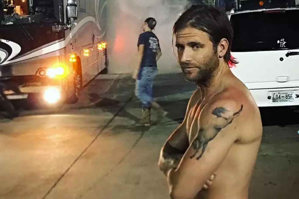 Canaan Smith Goes Shirtless … Oh Yeah, and His Bus Caught Fire