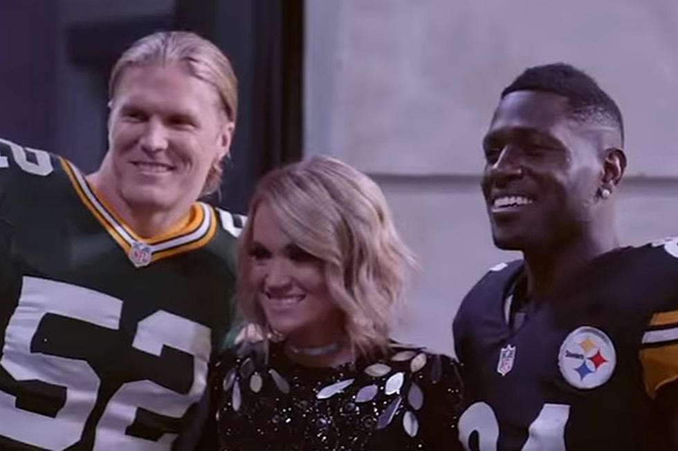 Carrie Underwood Takes Us Behind the Scenes of ‘Sunday Night Football’ Shoot