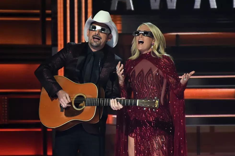 Brad & Carrie Poke Fun at President Trump in CMA Awards Opening