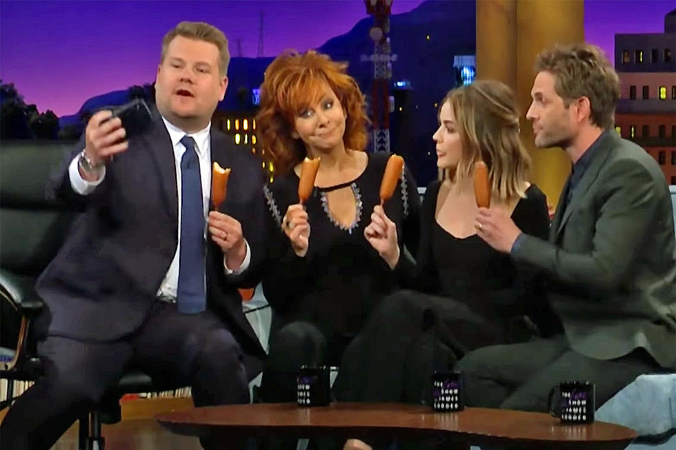 Reba McEntire Loves Corndogs and Now She Has Got James Corden Eating Them