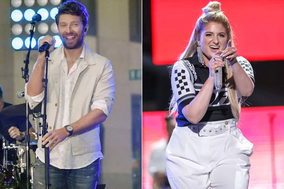Brett Eldredge and Meghan Trainor Tease Upcoming CMT Crossroads With ‘No Excuses’ [Watch]