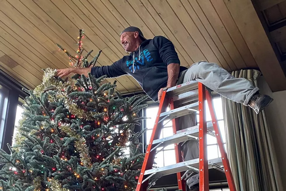 Don't Try Tim McGraw's Xmas Tree Decorating Technique at Home