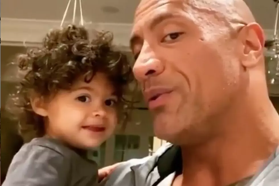 The Rock Motivating His 2-Year-Old Daughter Is the Heart-Melter We Need [Watch]