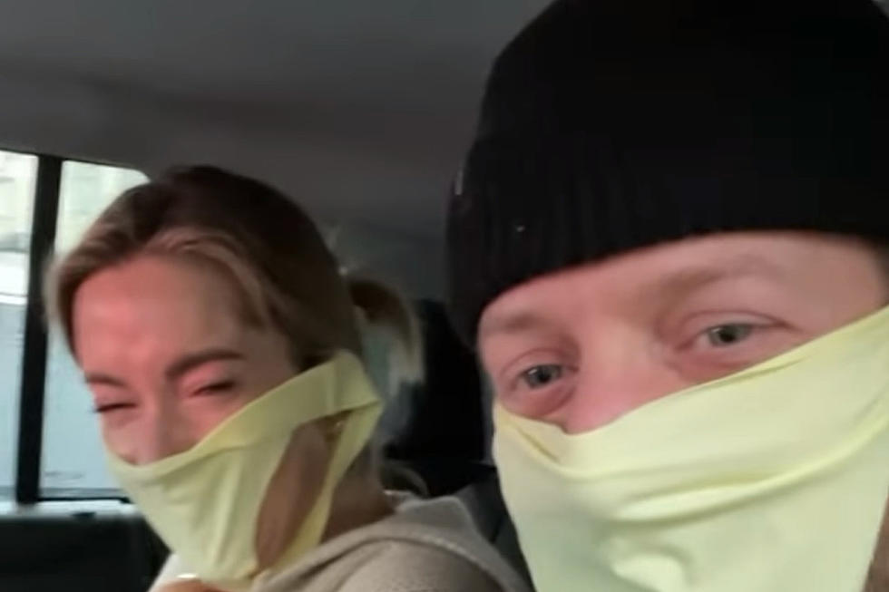 Tyler Hubbard and Wife Hayley ‘Get Creative’ After Forgetting Their Face Masks [Watch]
