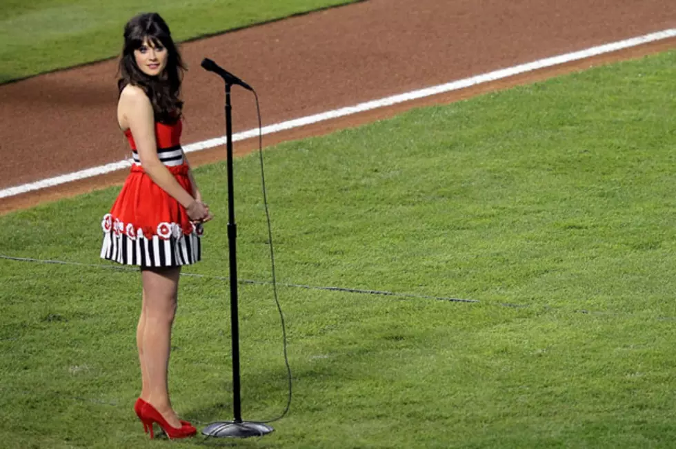 Zooey Deschanel Sings the National Anthem at the 2011 World Series