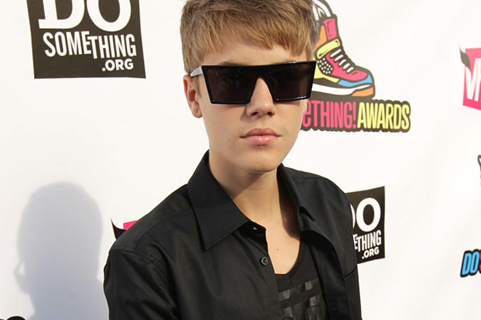 Justin Bieber Skateboards Shirtless for Fans