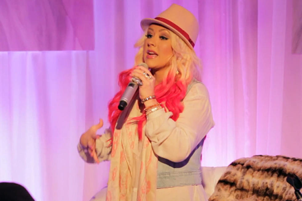 Christina Aguilera Promotes ‘Lotus’ at Album Preview Party