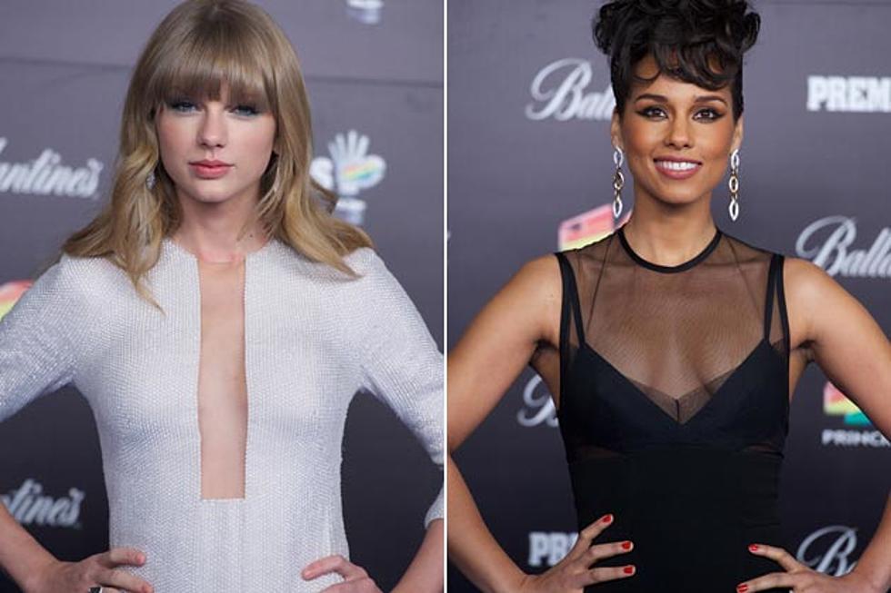 40 Principales Awards 2013 Red Carpet Pictures: Taylor Swift + Alicia Keys Show Major Cleavage
