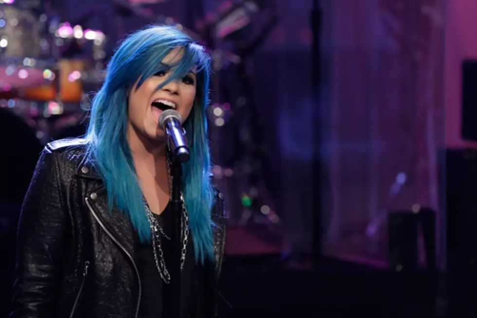 Demi Lovato Debuts Blue Hair + ‘Neon Lights’ on ‘Leno’ [VIDEO, PHOTOS]