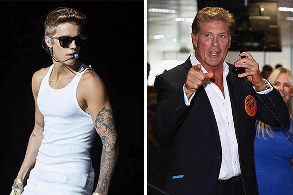 Justin Bieber Just Says No to Hassling the Hoff