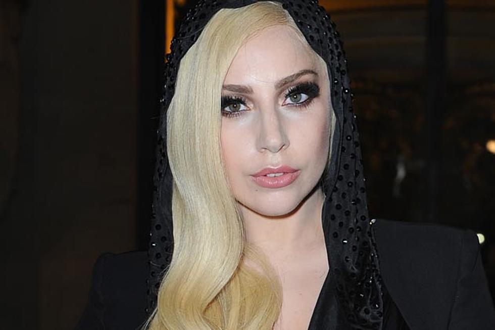 Lady Gaga Is Front Row in All Black at Versace Fashion Show [PHOTOS]