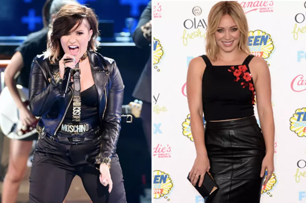 Demi Lovato vs. Hilary Duff: Who Rocks Leather Best? &#8211; Readers Poll
