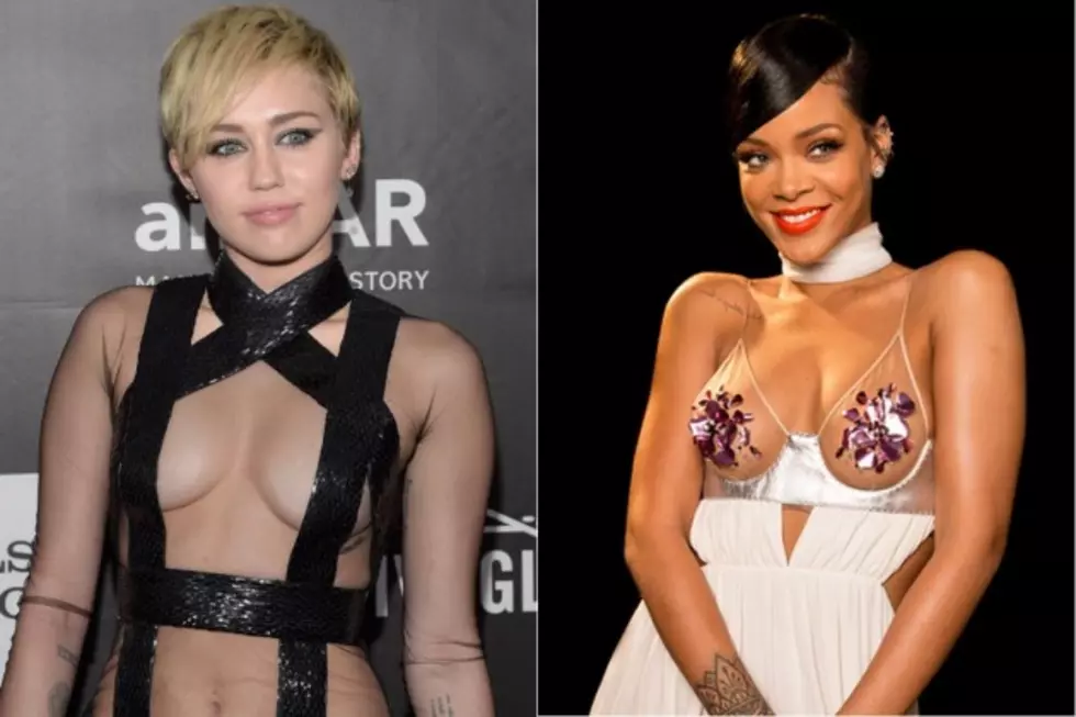 Miley Cyrus vs. Rihanna: Whose Nearly Topless Look Do You Like Better? &#8211; Readers Poll