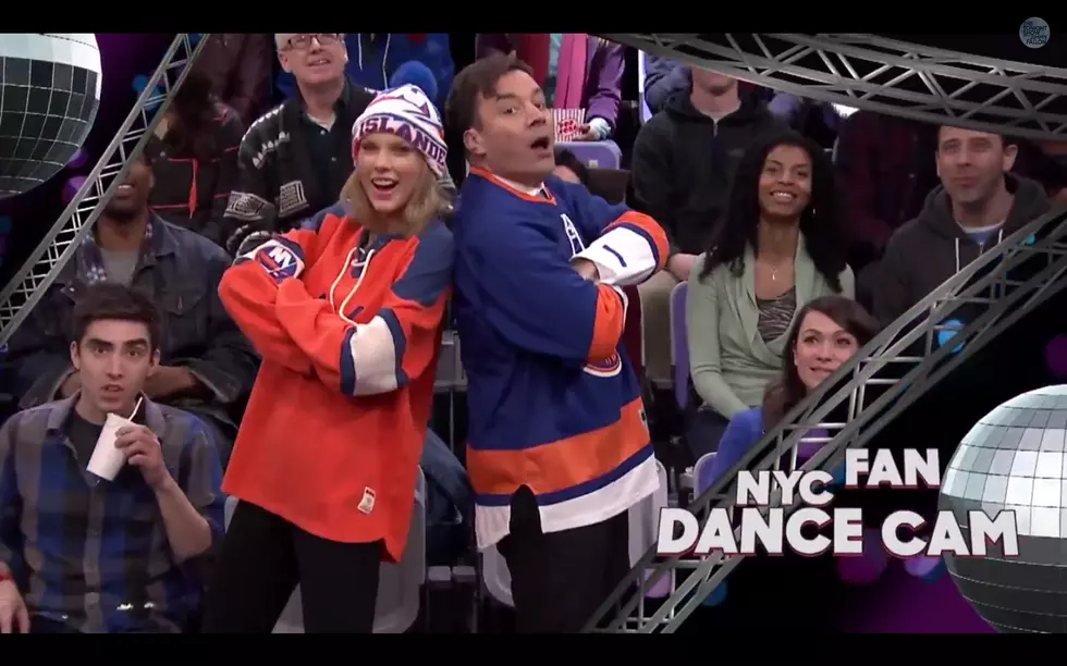 Watch Jimmy Fallon And Taylor Swift Draw Each Other, Then Dance On A Jumbotron [VIDEOS]